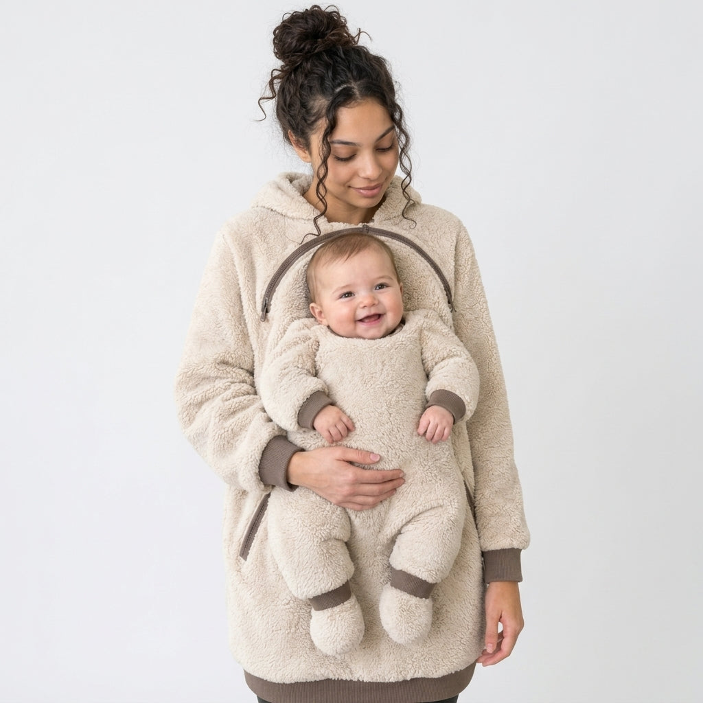 Sudadera portabebés que cuida tu espalda