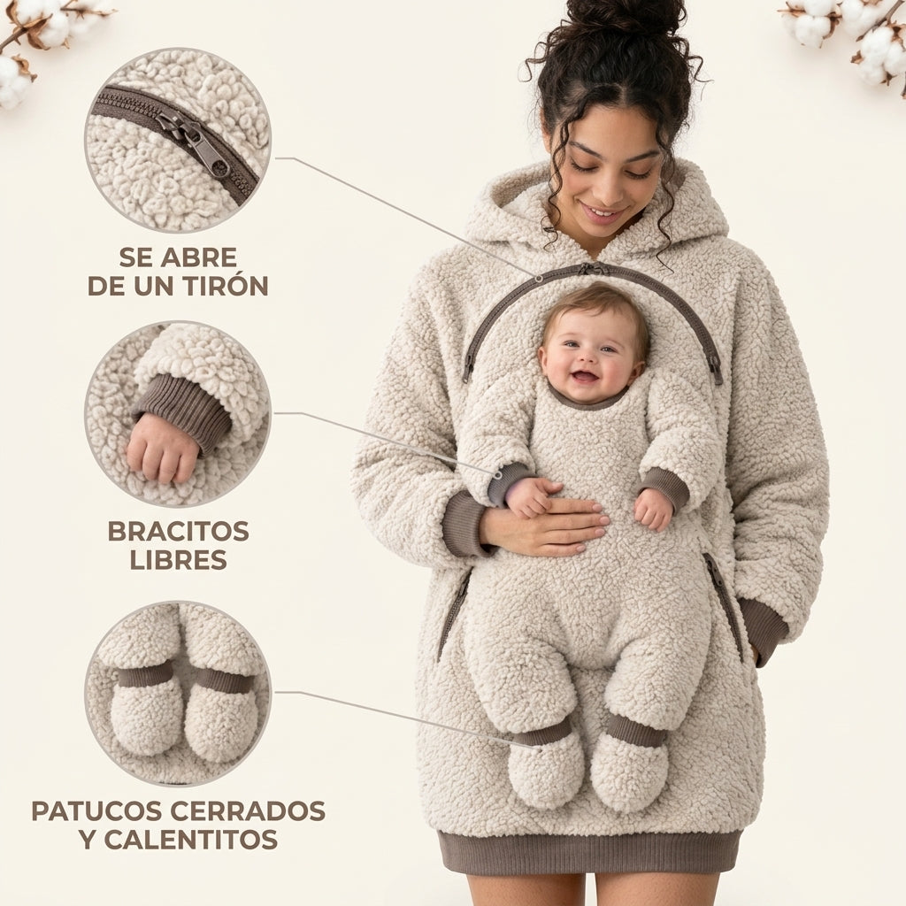 Sudadera portabebés que cuida tu espalda