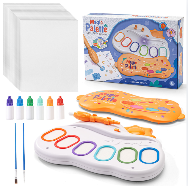 Brushy mess-free magic painting palette for kids